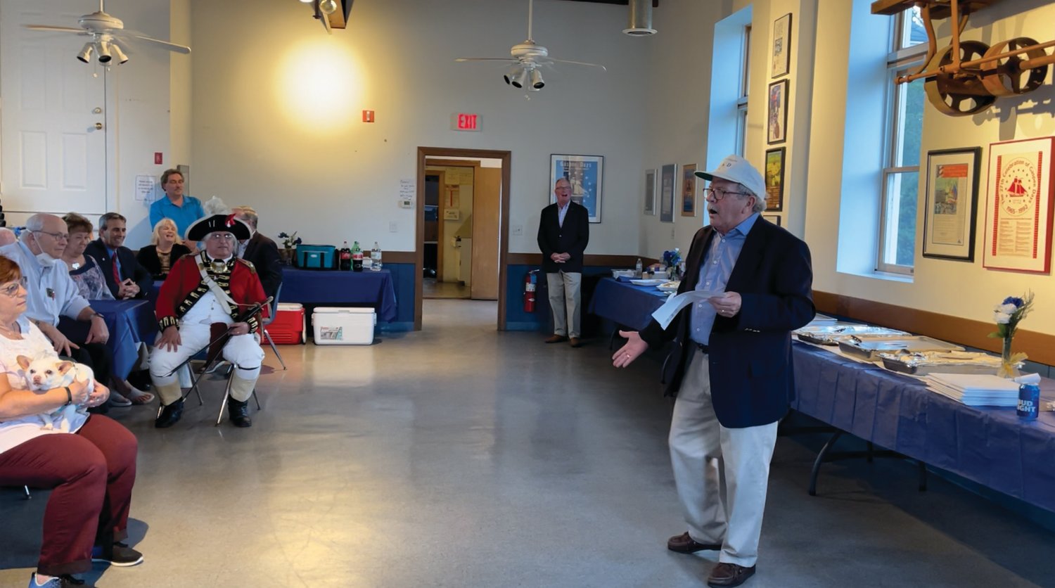 LEADING THE WAY: Mark Russell kicks off last week’s installation ceremony for the Gaspee Days Committee’s new officers. The formal event was followed by a dinner.